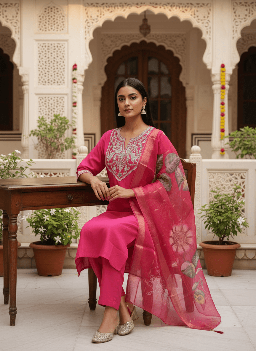 DR-501 Royal Roman Silk 3-Piece Suit Set view 4