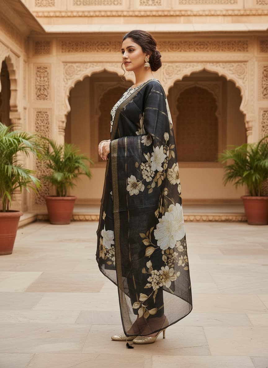 DR-502 Roman Silk Designer 3-Piece Suit Set