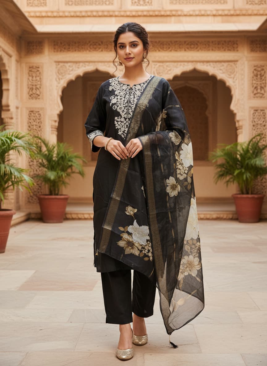 DR-502 Roman Silk Designer 3-Piece Suit Set view 4
