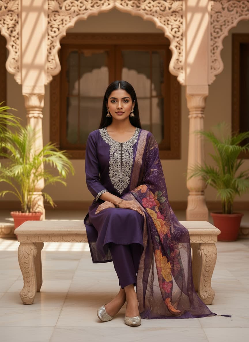 DR-505 Heritage Roman Silk 3-Piece Suit Set view 2