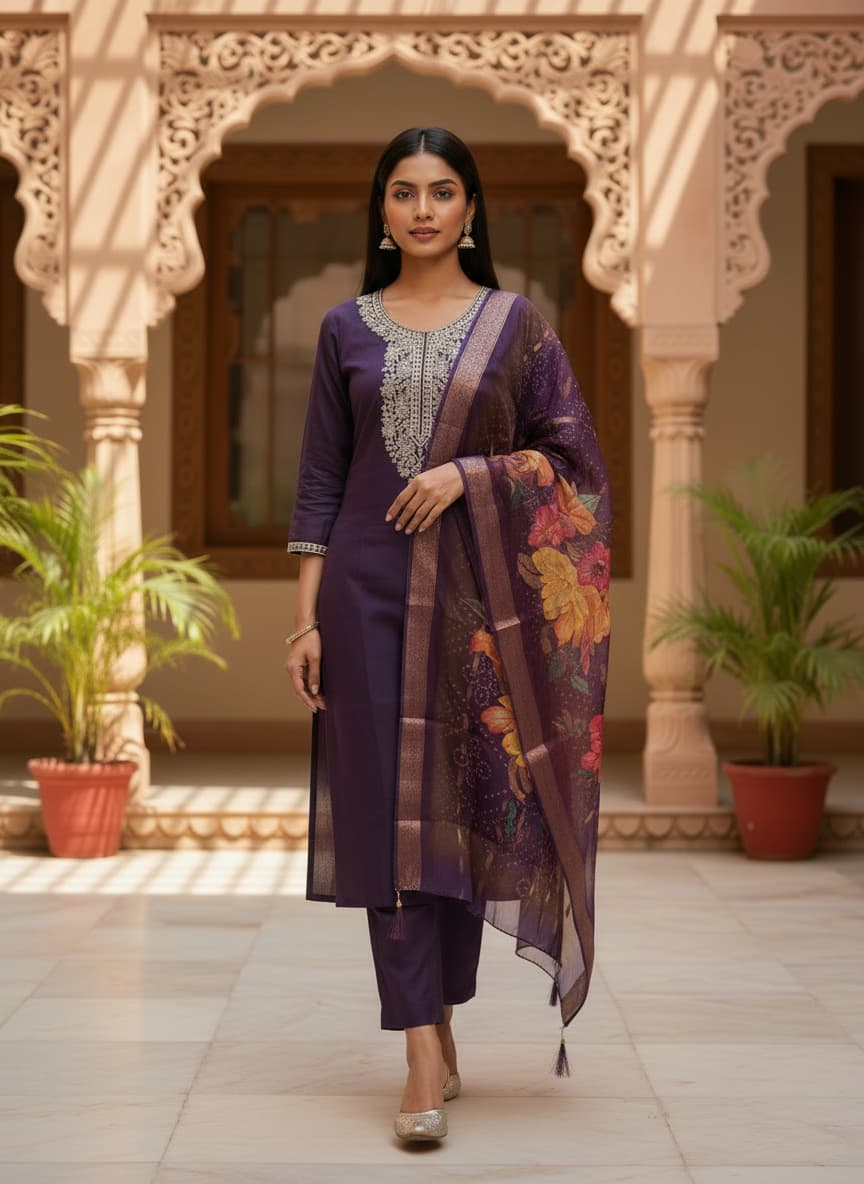 DR-505 Heritage Roman Silk 3-Piece Suit Set view 3