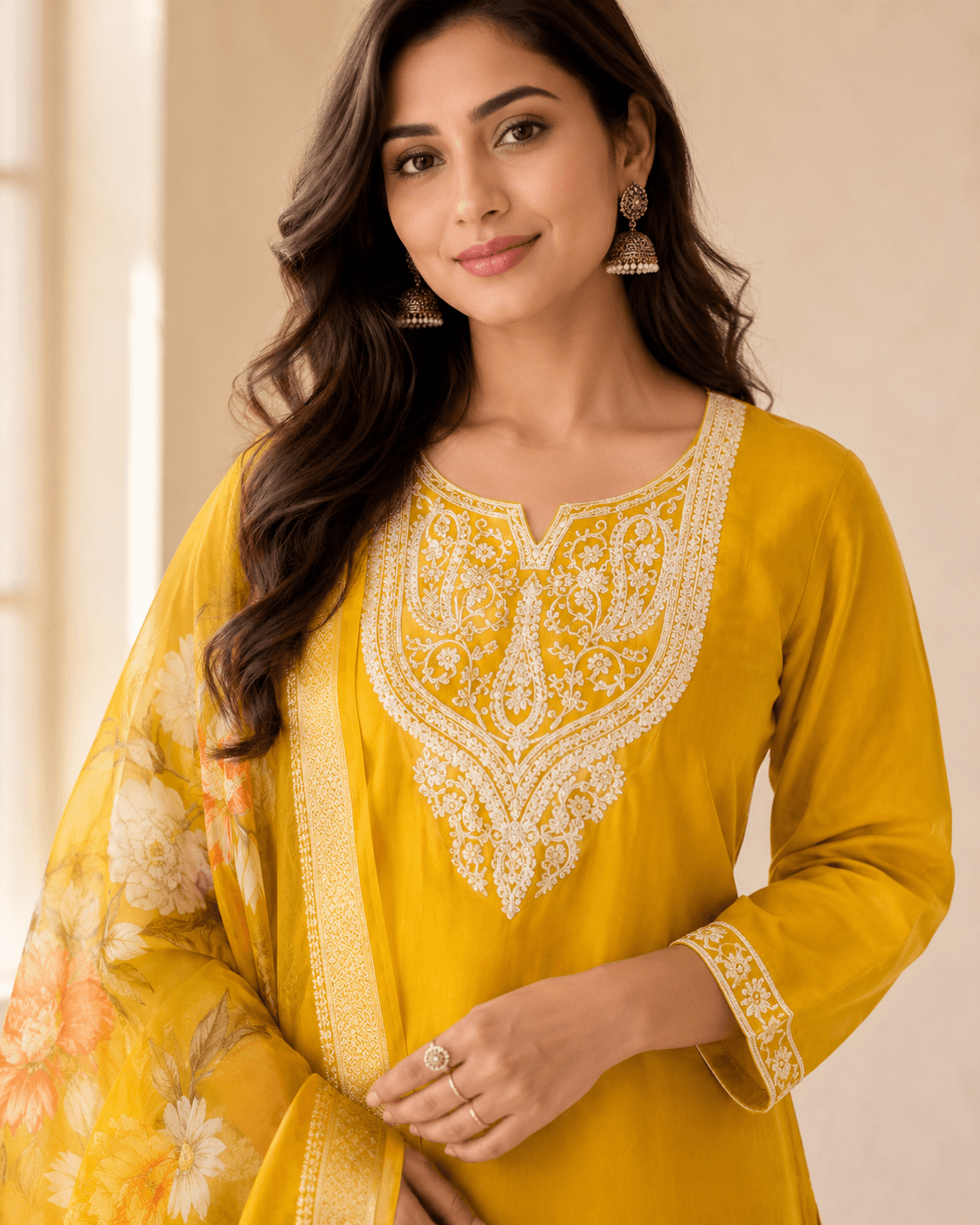 DR-507 Pastel Bloom Roman Silk 3-Piece Set view 4