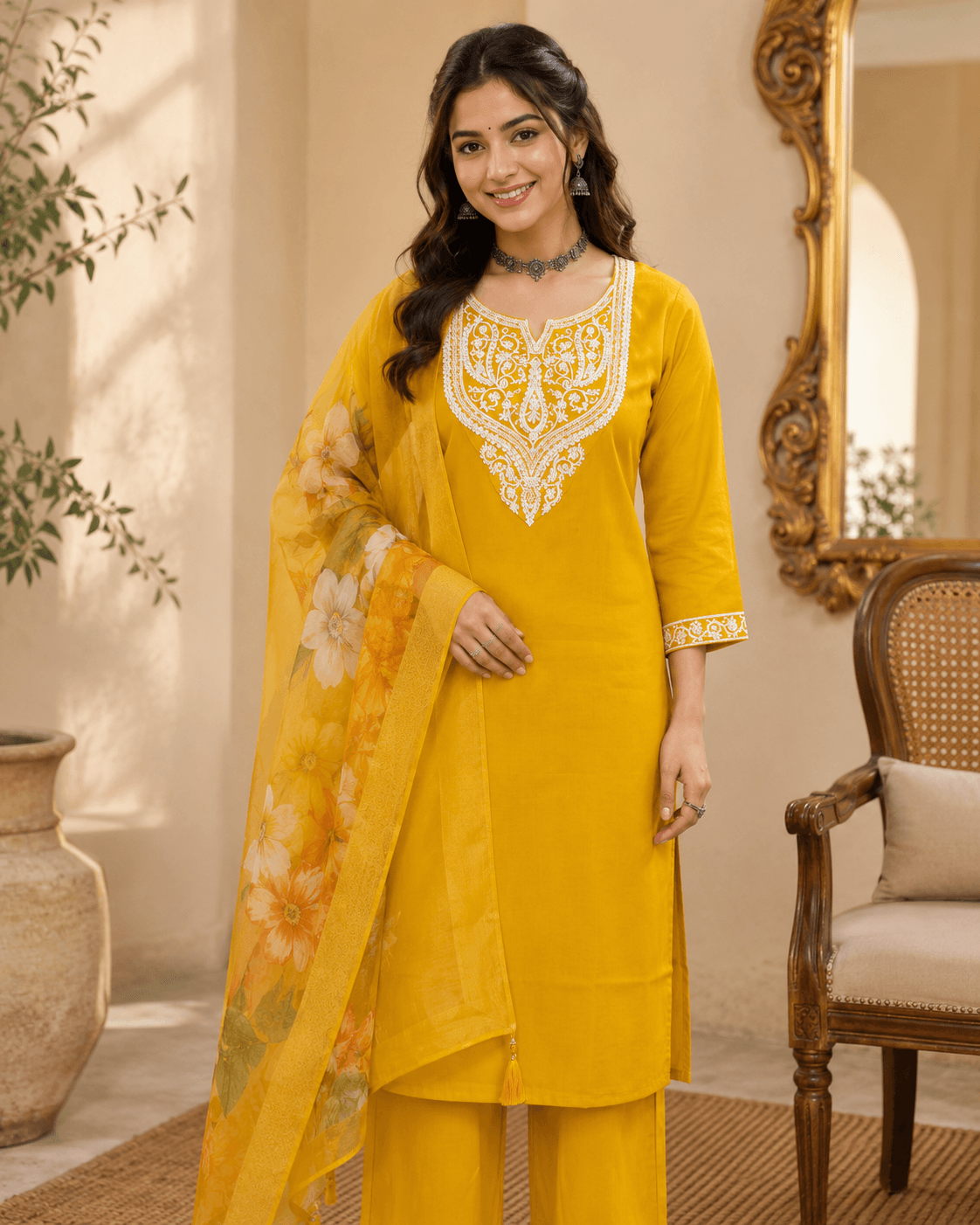 DR-507 Pastel Bloom Roman Silk 3-Piece Set view 5